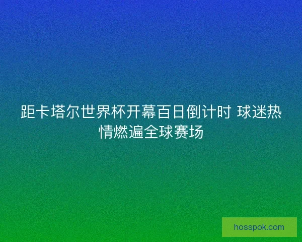 距卡塔尔世界杯开幕百日倒计时 球迷热情燃遍全球赛场